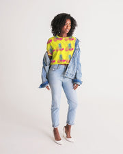 Pineapple Paradise Yellow Women's Cropped Top