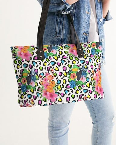 ANIMAL PRINT TOUCAN TOTE BAG