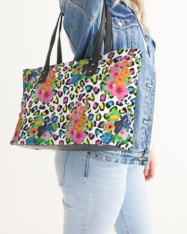 ANIMAL PRINT TOUCAN TOTE BAG