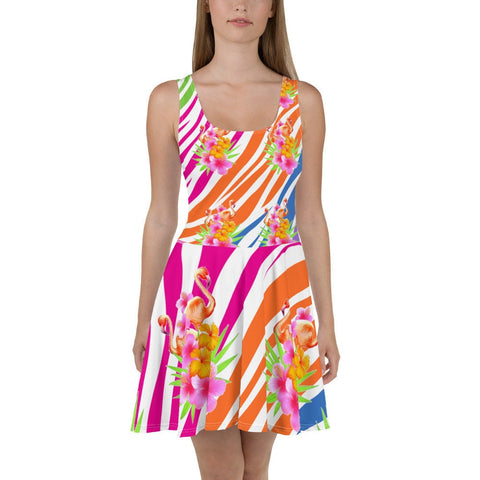 Flamingo Fiesta Skater Dress