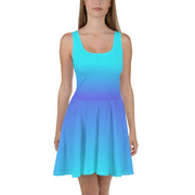 Bahama Blue Ombre Skater Dress