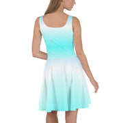 Ocean Blue Ombre Skater Dress