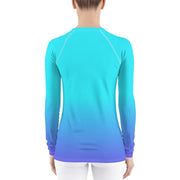 Bahama Blue Ombre Women's Rash Guard