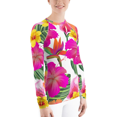 Hibiscus Paradise Floral Women's Rash Guard