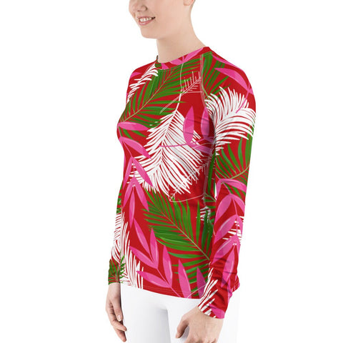 Tropical Leaves Women's Rash Guard