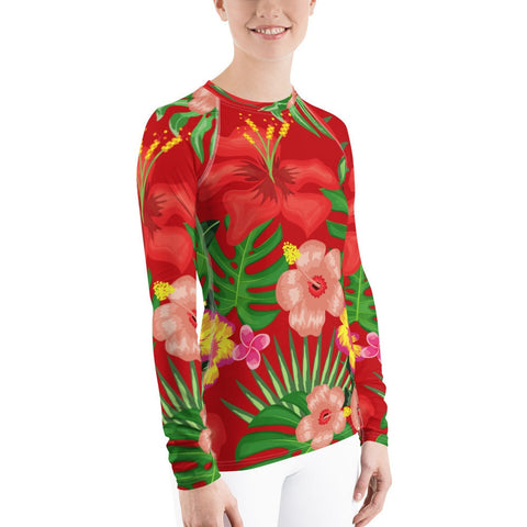 Tropical Floral Women's Rash Guard