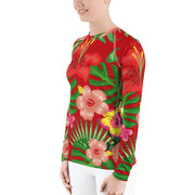 Tropical Floral Women's Rash Guard