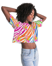 Flamingo Fiesta Women's Cropped Top