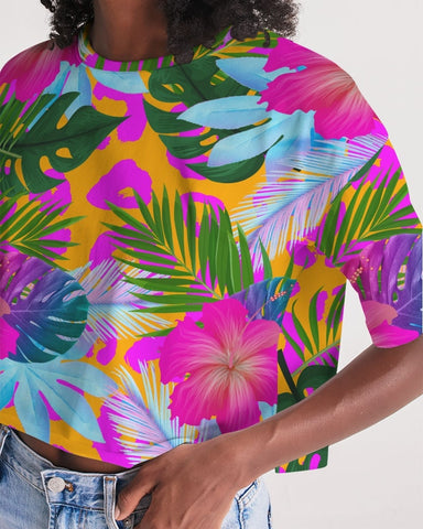 Floral Tropical Women's Cropped Top