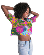 Floral Tropical Women's Cropped Top