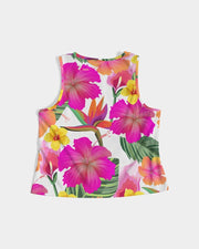 Hibiscus Paradise Floral Women’s Cropped Tank Top