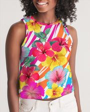 Island Flowers Women’s Cropped Tank Top