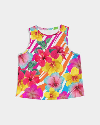 Island Flowers Women’s Cropped Tank Top