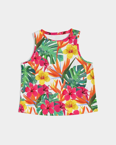 Bird of Paradise Floral Women’s Cropped Tank Top