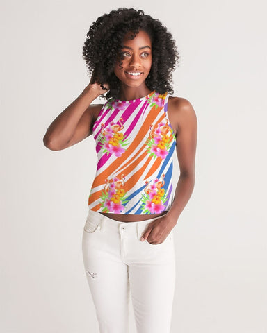 Flamingo Fiesta Women’s Cropped Tank Top