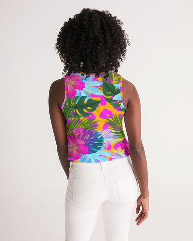 Floral Tropical Women’s Cropped Tank Top