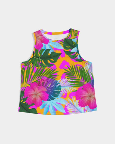 Floral Tropical Women’s Cropped Tank Top