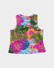 Floral Tropical Women’s Cropped Tank Top