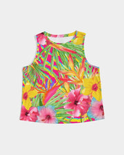 Paradise Island Floral Women’s Cropped Tank Top