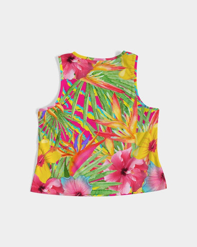 Paradise Island Floral Women’s Cropped Tank Top