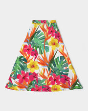 Bird of Paradise Floral Women’s A Line Midi Skirt