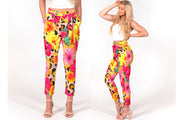 Animal Print Island Flowers Women's Belted Tapered Pants