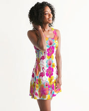 Flamingos Hibiscus Floral Racerback Dress