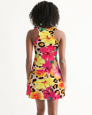 Animal Print Floral Racerback Dress