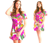 Hibiscus Paradise Floral Off Shoulder Dress