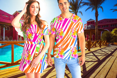 Flamingo Fiesta Matching Couples Outfits