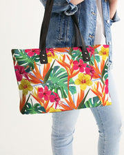 BIRD OF PARADISE FLORAL TOTE BAG