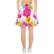 FLAMINGOS HIBISCUS SKATER SKIRT