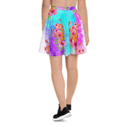 WATERCOLOR FLAMINGOS SKATER SKIRT