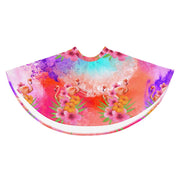 FLAMINGOS CORAL WATERCOLOR OMBRE SKATER SKIRT