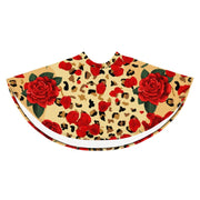 ANIMAL PRINT RED ROSES SKATER SKIRT