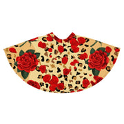 ANIMAL PRINT RED ROSES SKATER SKIRT