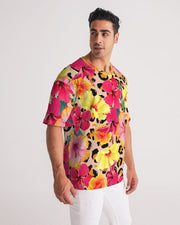 Animal Print Island Flowers Men's Premium Tee