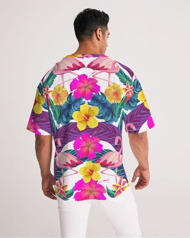 Floral Flamingos Men's Premium Tee