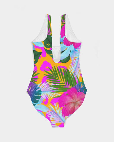 Tropical Floral Women's One-Piece Swimsuit