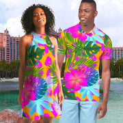 Tropical Floral Matching Couples Outfits