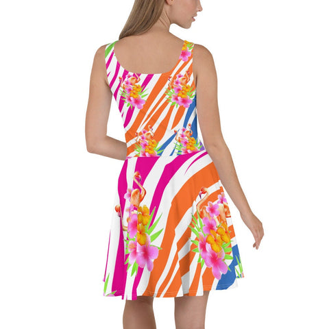 Flamingo Fiesta Skater Dress