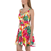 Floral Bird of Paradise Skater Dress