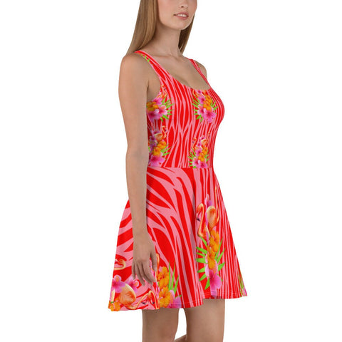 Tropique Flamingo Skater Dress