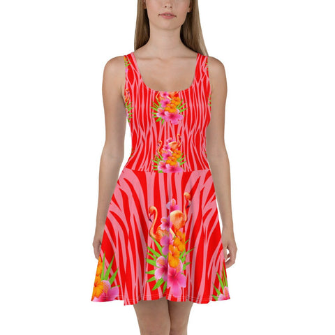 Tropique Flamingo Skater Dress