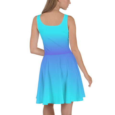 Bahama Blue Ombre Skater Dress