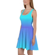 Bahama Blue Ombre Skater Dress