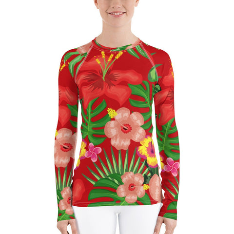 Tropical Floral Women's Rash Guard