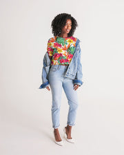 Bird of Paradise Floral Women's Cropped Top