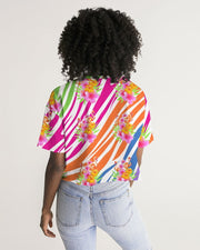 Flamingo Fiesta Women's Cropped Top