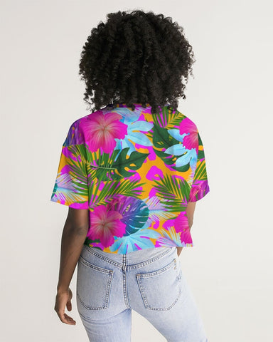 Floral Tropical Women's Cropped Top